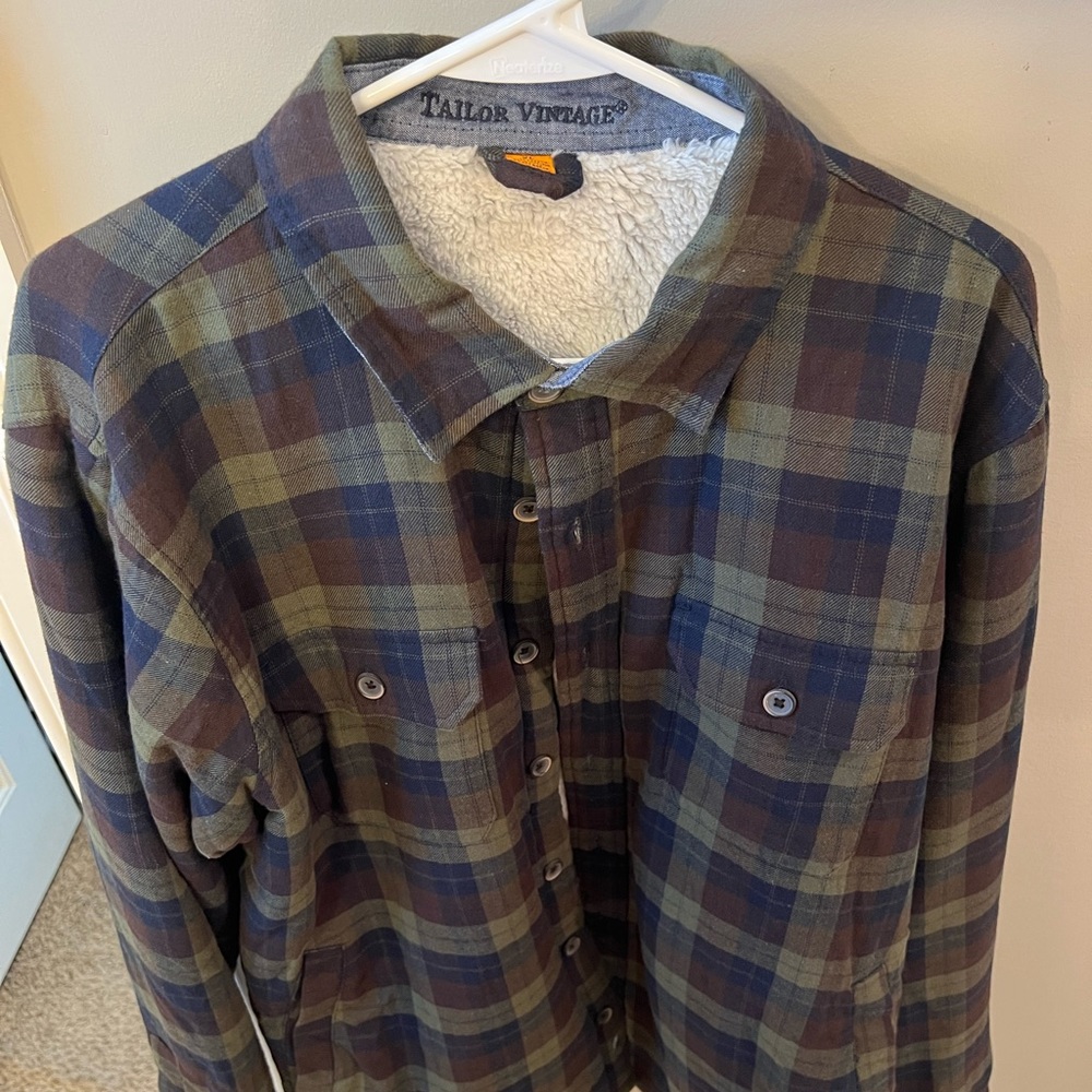 Taylor Vintage Shirt Jacket with fleece fur inside